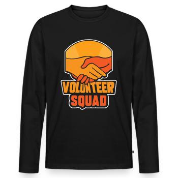 Volunteer Team Profession Volunteer - Men's Premium Organic Long Sleeve Shirt - black - Front - Nico (187cm)