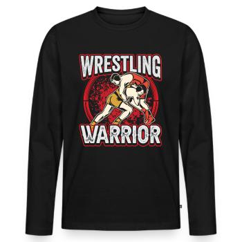 Wrestling Krieger Ringkampf Ringen Ringer - Männer Premium Bio Langarmshirt - Schwarz - Vorne - Nico (187cm)