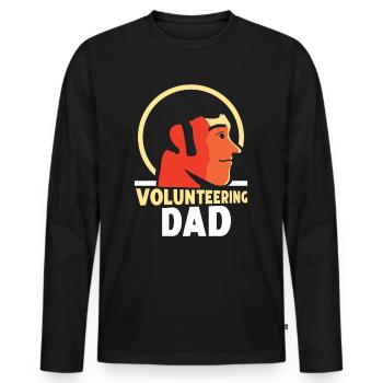 Volunteer Father Profession Voluntary Volunteer - Men's Premium Organic Long Sleeve Shirt - black - Front - Nico (187cm)