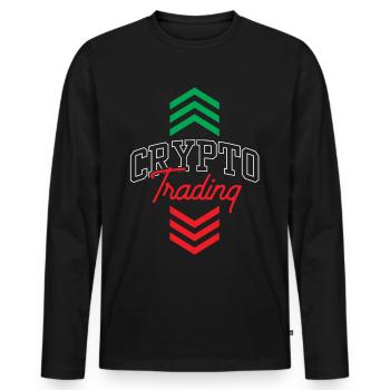 Krypto Handel Trader Traden Crypto Trading - Männer Premium Bio Langarmshirt - Schwarz - Vorne - Nico (187cm)