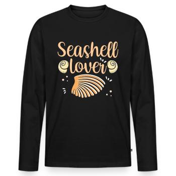 Shell Lovers Collect Shells Shell Collectors - Men's Premium Organic Long Sleeve Shirt - black - Front - Nico (187cm)