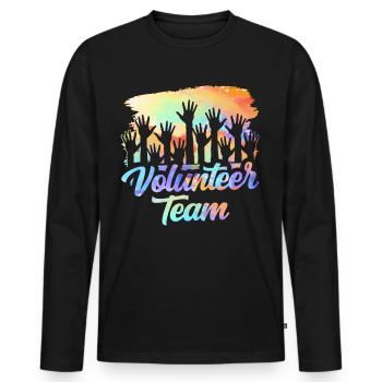 Volunteer Team Volunteer Profession - Men's Premium Organic Long Sleeve Shirt - black - Front - Nico (187cm)