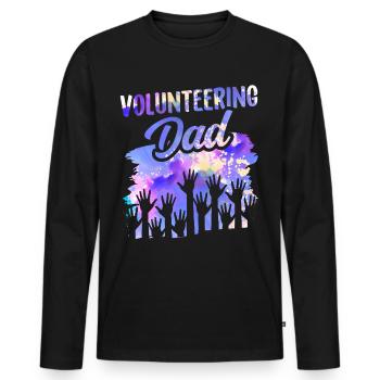 Volunteer Father Profession Voluntary Volunteer - Men's Premium Organic Long Sleeve Shirt - black - Front - Nico (187cm)