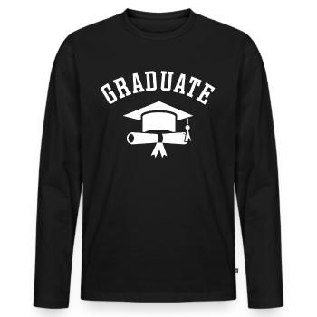 Graduate Graduate Graduate Festival - Men's Premium Organic Long Sleeve Shirt - black - Front - Nico (187cm)