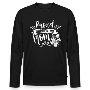 Proud Horticulture Mama Gardener Mother - Men's Premium Organic Long Sleeve Shirt - black - Front - Nico (187cm)