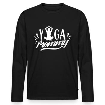 Yoga MomMy MomMy Hobby - Men's Premium Organic Long Sleeve Shirt - black - Front - Nico (187cm)