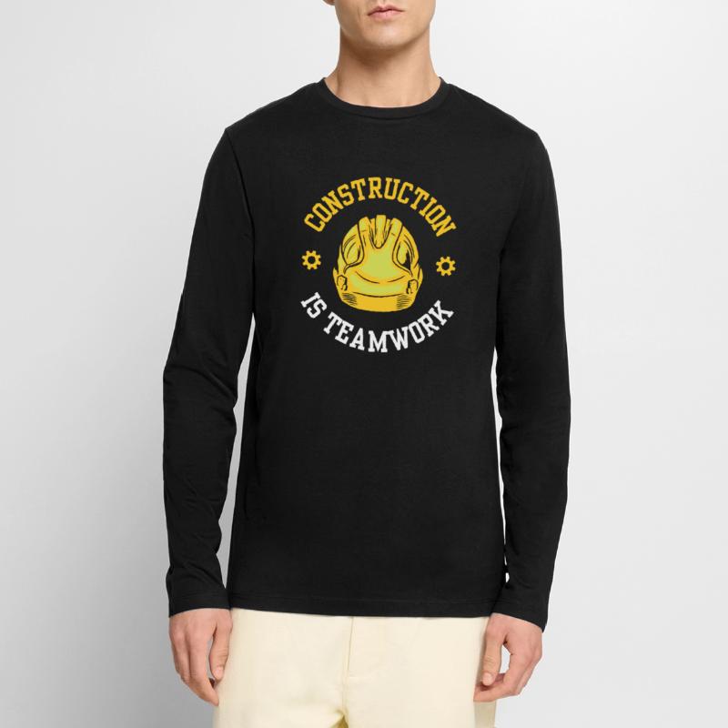 Construction work is teamwork Teamwork Construction Construction site Men's Premium Organic Long Sleeve Shirt