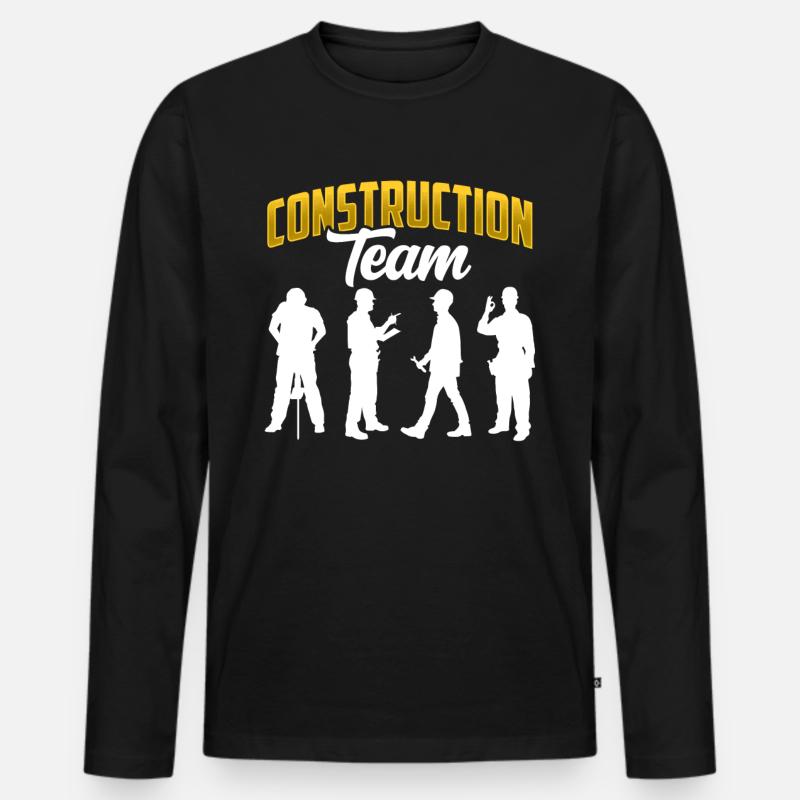 Construction Team Teamwork Construction site Construction workers Men's Premium Organic Long Sleeve Shirt