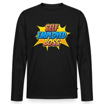 Self-employed boss Freelancer Self-employed - Men's Premium Organic Long Sleeve Shirt - black - Front - Nico (187cm)