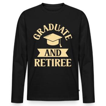 Graduate And Pensioner Graduation Party Graduate - Men's Premium Organic Long Sleeve Shirt - black - Front - Nico (187cm)