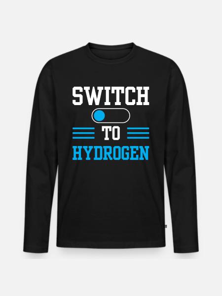 Passage à l’hydrogène Hydrogène Énergie - T-shirt manches longues Premium bio Homme - noir