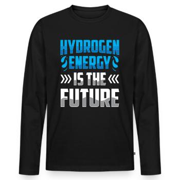 L’énergie de l’hydrogène est l’avenir de l’hydrogène - T-shirt manches longues Premium bio Homme - noir - Devant - Nico (187cm)