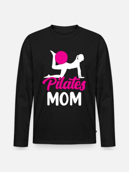 Pilates Mama Mami Mother Lover - Men's Premium Organic Long Sleeve Shirt - black