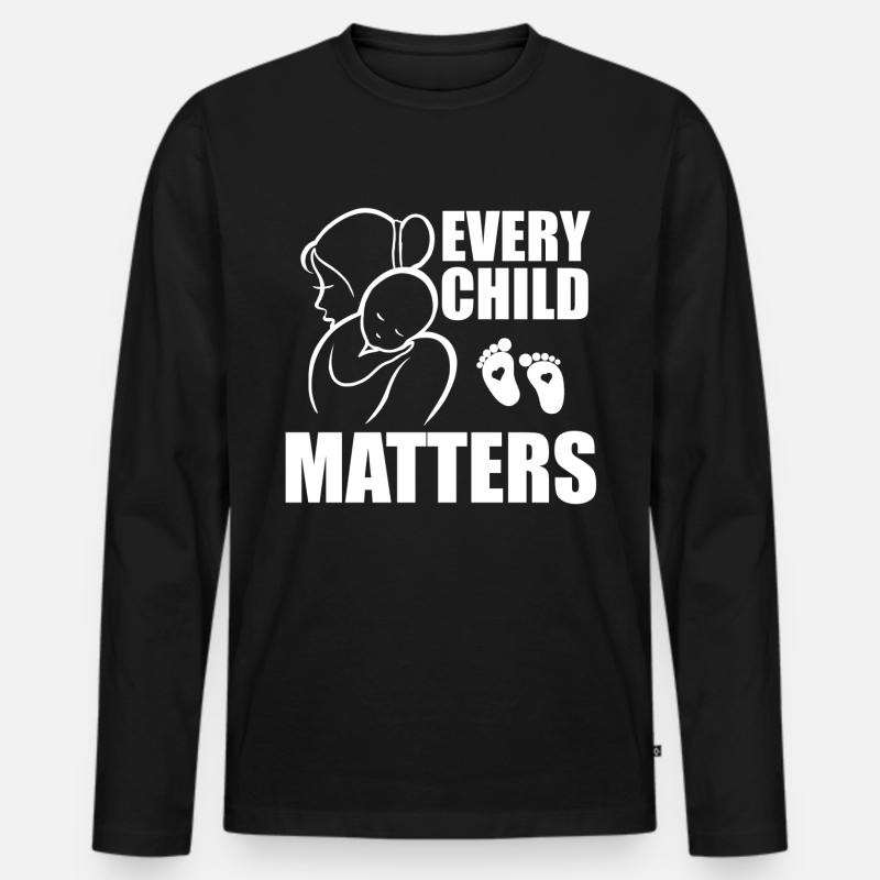 every child matters - Männer Premium Bio Langarmshirt - Schwarz