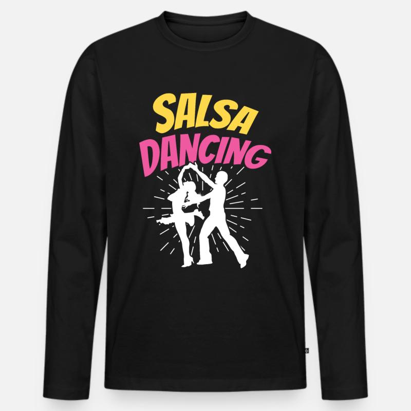 Salsa Tanzen Hobby Tanz Tänzer - Männer Premium Bio Langarmshirt - Schwarz