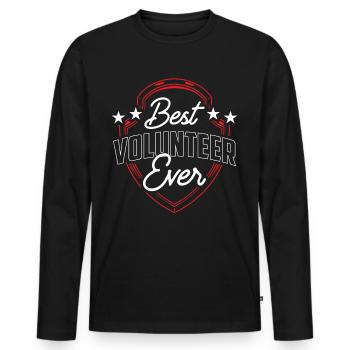 Best Volunteer Ever Profession Volunteer - Men's Premium Organic Long Sleeve Shirt - black - Front - Nico (187cm)