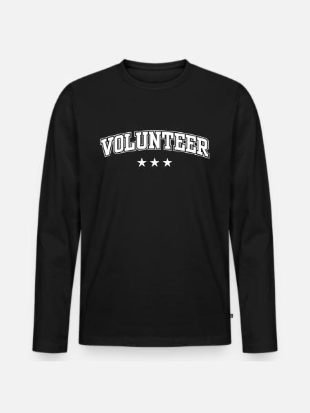 Voluntary Voluntary Volunteering - Men's Premium Organic Long Sleeve Shirt - black
