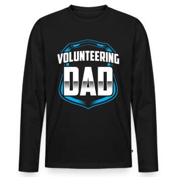 Volunteer father Profession Volunteer Volunteer - Men's Premium Organic Long Sleeve Shirt - black - Front - Nico (187cm)
