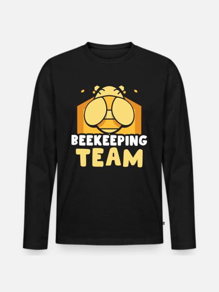 Team Beekeeping Honey Beekeepers Beekeepers - Men's Premium Organic Long Sleeve Shirt - black