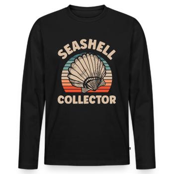 Shell Collector Shell Collector Shell Collecting - Men's Premium Organic Long Sleeve Shirt - black - Front - Nico (187cm)