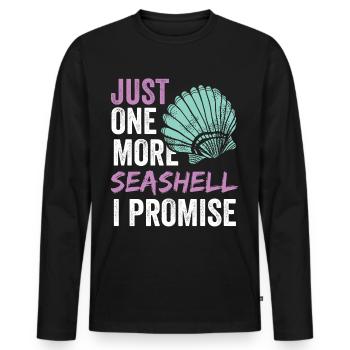 Nur Noch Eine Muschel Ich Verspreche Es Muscheln - Männer Premium Bio Langarmshirt - Schwarz - Vorne - Nico (187cm)