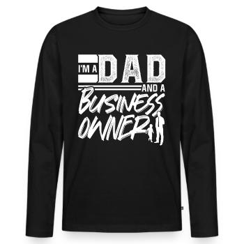 Ich Bin Ein Vater Und Ein Geschäftsinhaber CEO - Männer Premium Bio Langarmshirt - Schwarz - Vorne - Nico (187cm)