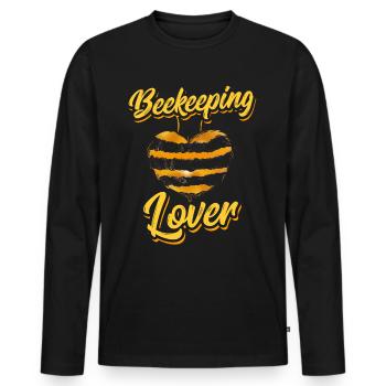 Beekeeping lovers Beekeeping Beekeepers Beekeepers - Men's Premium Organic Long Sleeve Shirt - black - Front - Nico (187cm)