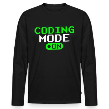 Codeur de codage Mode de programmation A Codeur - T-shirt manches longues Premium bio Homme - noir - Devant - Nico (187cm)