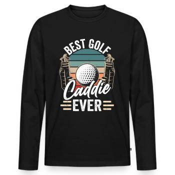 Meilleur Golf Caddy Ever Golf Golf - T-shirt manches longues Premium bio Homme - noir - Devant - Nico (187cm)