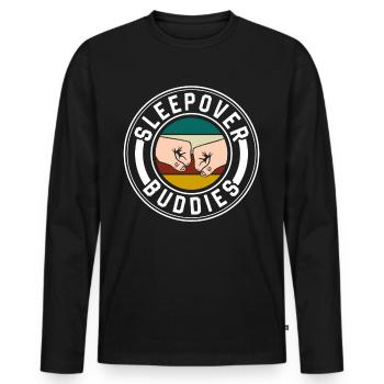 Invités pour la nuit Douce nuitée - T-shirt manches longues Premium bio Homme - noir - Devant - Nico (187cm)