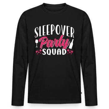 Soirée pyjama Troupe Passez la nuit - T-shirt manches longues Premium bio Homme - noir - Devant - Nico (187cm)