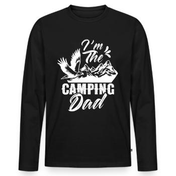 Ich Bin Der Camping Papa Campen Camp Camper - Männer Premium Bio Langarmshirt - Schwarz - Vorne - Nico (187cm)