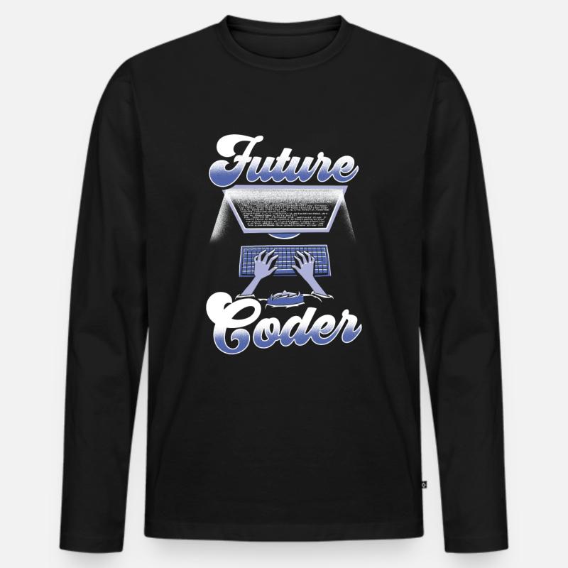 Zukünftiger Coder Code Programmierer Coding Männer Premium Bio Langarmshirt