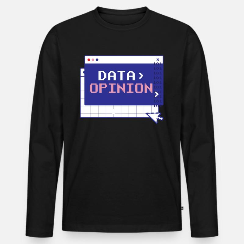 Data > Opinion Code Coding Programmierer Coder Männer Premium Bio Langarmshirt