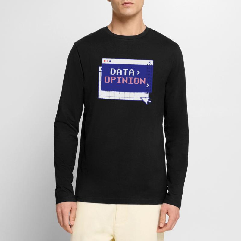 Data > Opinion Code Coding Programmierer Coder Männer Premium Bio Langarmshirt