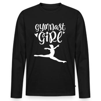 Gymnast Gymnast Girls Gymnastics Gymnastics - Men's Premium Organic Long Sleeve Shirt - black - Front - Nico (187cm)