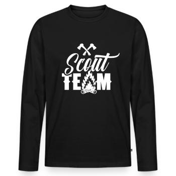 Scout Team Scouting Tent Camp Clan - T-shirt manches longues Premium bio Homme - noir - Devant - Nico (187cm)