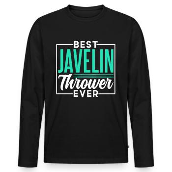 Meilleur lanceur de javelot de tous les temps Lancer de javelot - T-shirt manches longues Premium bio Homme - noir - Devant - Nico (187cm)
