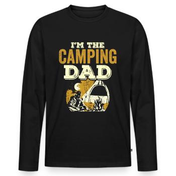 Ich Bin Der Camping Papa Camper Campen Camp - Männer Premium Bio Langarmshirt - Schwarz - Vorne - Nico (187cm)