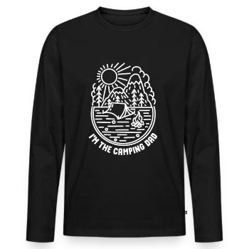 Ich Bin Der Camping Papa Camp Camper Campen - Männer Premium Bio Langarmshirt - Schwarz - Vorne - Nico (187cm)