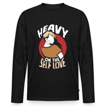 Self Love Self Love Sweet Self-Love Positive - Men's Premium Organic Long Sleeve Shirt - black - Front - Nico (187cm)
