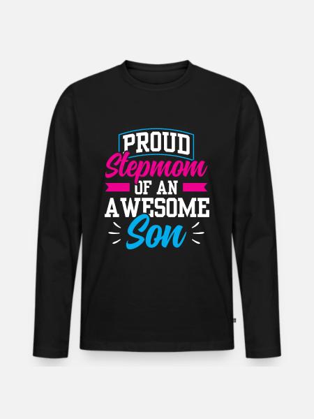 Fière belle-mère d’un grand fils - T-shirt manches longues Premium bio Homme - noir