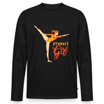 Gymnast Gymnast Girls Gymnastics Gymnastics - Men's Premium Organic Long Sleeve Shirt - black - Front - Nico (187cm)