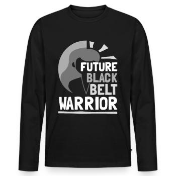 Future ceinture noire guerrier ceinture noire - T-shirt manches longues Premium bio Homme - noir - Devant - Nico (187cm)