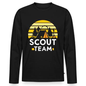 Scouts Team Clan Camp Pfadfinden - T-shirt manches longues Premium bio Homme - noir - Devant - Nico (187cm)