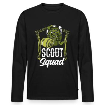 Scout Team Scouting Tent Camp Clan - T-shirt manches longues Premium bio Homme - noir - Devant - Nico (187cm)