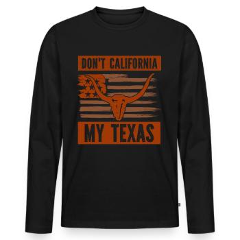 Californie Texas Texan Pride Dictons texans - T-shirt manches longues Premium bio Homme - noir - Devant - Nico (187cm)