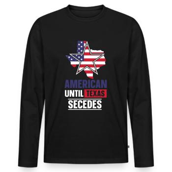 Amerikaner Bis Zur Abspaltung Von Texas Texaner - Männer Premium Bio Langarmshirt - Schwarz - Vorne - Nico (187cm)