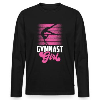 Gymnast Gymnast Girls Gymnastics Gymnastics - Men's Premium Organic Long Sleeve Shirt - black - Front - Nico (187cm)