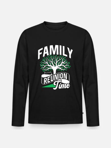 Familiereünie Team Familie Süß - Mannen Premium Bio shirt met lange mouwen - zwart
